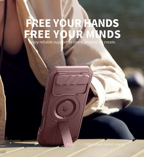 Dexnor Armor Shield MagSafe Case iPhone 17 Air With Flip Camera Cover - Red