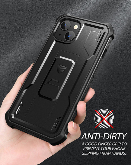 Dexnor Durable Case iPhone 13 Mini with Adjustable Kickstand - Black
