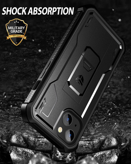 Dexnor Durable Case iPhone 13 Mini with Adjustable Kickstand - Black