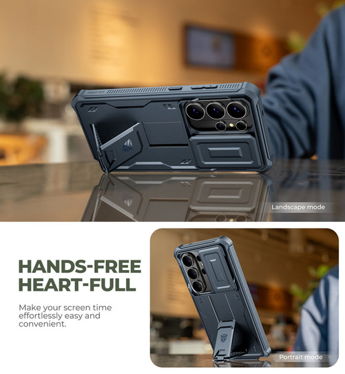 Dexnor Armor Shield MagSafe Case Samsung Galaxy S26 Ultra With Slide Camera Cover - Blue