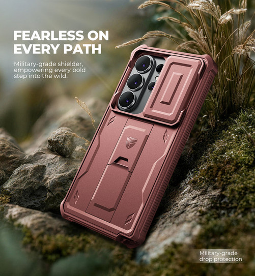 Dexnor Armor Shield MagSafe Case Samsung Galaxy S26 Ultra With Slide Camera Cover - Red