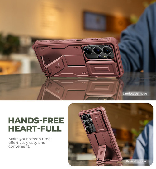 Dexnor Armor Shield MagSafe Case Samsung Galaxy S26 Ultra With Slide Camera Cover - Red