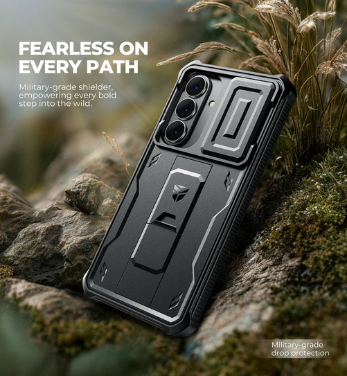 Dexnor Armor Shield MagSafe Case Samsung Galaxy S26+ Plus With Slide Camera Cover - Black