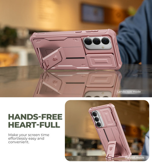 Dexnor Armor Shield MagSafe Case Samsung Galaxy S26+ Plus With Slide Camera Cover - Pink