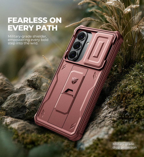 Dexnor Armor Shield MagSafe Case Samsung Galaxy S26+ Plus With Slide Camera Cover - Red