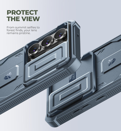 Dexnor Armor Shield Case Samsung Galaxy S25 Ultra With Slide Camera Cover - Blue