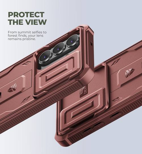 Dexnor Armor Shield MagSafe Case Samsung Galaxy S25 With Slide Camera Cover - Red