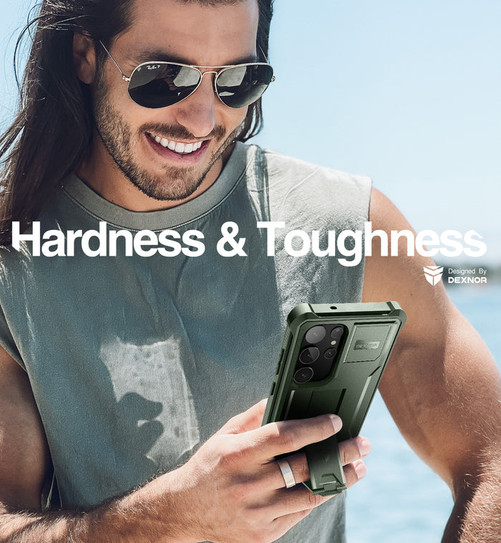 Dexnor Armor Shield Case Samsung Galaxy S23 Ultra With Screen Protector- Green