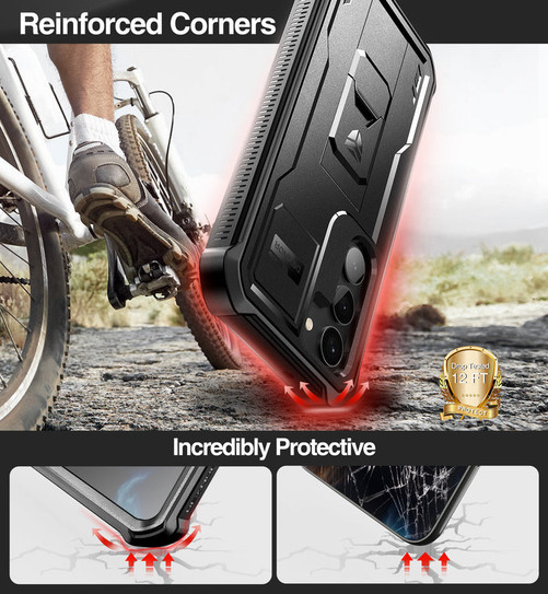 Dexnor Armor Shield Case Samsung Galaxy S23 With Screen Protector - Black