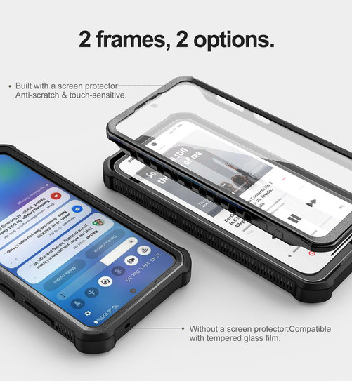 Dexnor Armor Shield Case Samsung Galaxy S23 FE With Screen Protector - Black