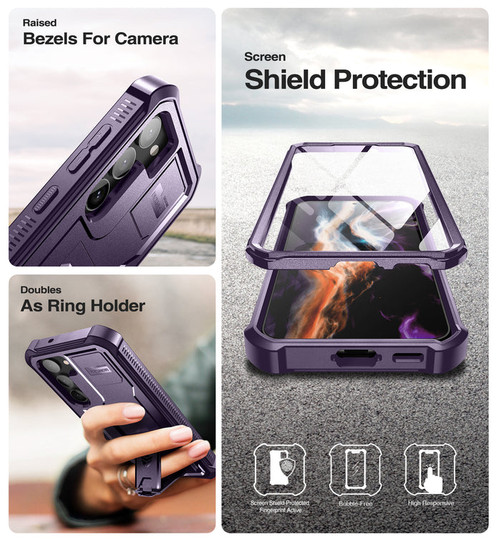 Dexnor Armor Shield Case Samsung Galaxy S21+ Plus With Screen Protector - Purple