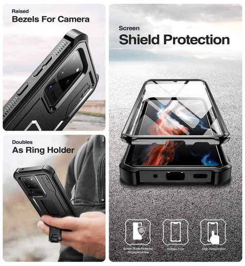 Dexnor Rugged Armor MagSafe Case Samsung Galaxy S20 Ultra  - Black