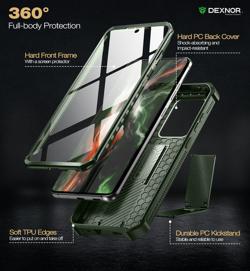 Dexnor Rugged Armor Case Samsung Galaxy S20 Ultra  - Green