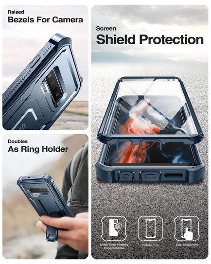 Dexnor Rugged Armor Case Samsung Galaxy S10 - Blue