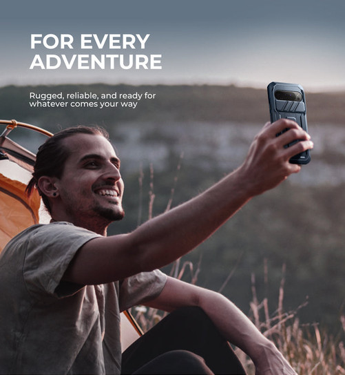 Dexnor Rugged Armor Case Google Pixel 9 Pro XL with Slide Camera Cover - Blue