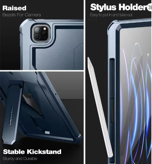 Dexnor Rugged Armor Case iPad Pro 12.9 (2022/2021/2020) - Pink