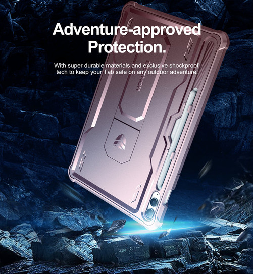 Dexnor Rugged Armor Case Samsung Galaxy Tab S9 FE Plus - Pink