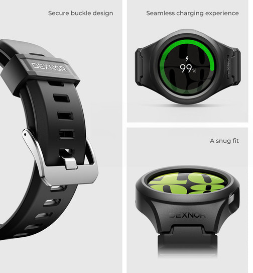 Dexnor Sports Band Case Samsung Galaxy Watch 6 44mm - Black