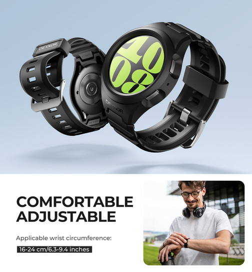 Dexnor Sports Band Case Samsung Galaxy Watch 6 44mm - Black