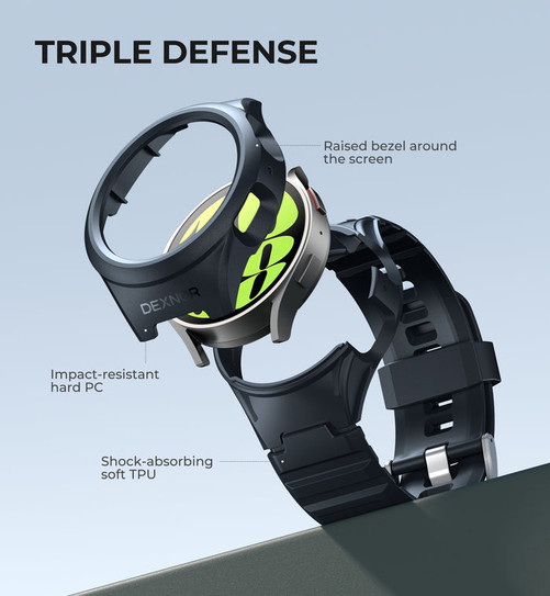 Dexnor Sports Band Case Samsung Galaxy Watch 6 44mm - Blue