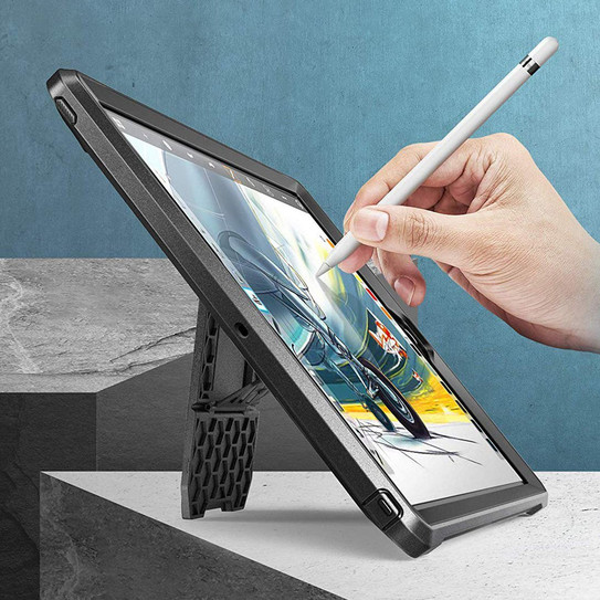 Supcase UB Pro Rugged Case iPad 10.2" 7th/8th/9th Gen with Built-in Screen Protector & Kickstand - Black