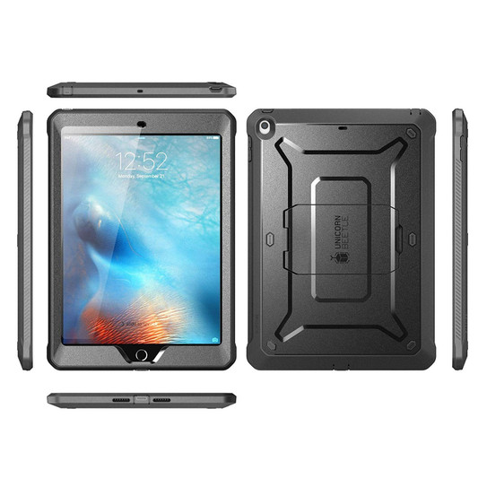 Supcase UB Pro Rugged Case iPad 10.2" 7th/8th/9th Gen with Built-in Screen Protector & Kickstand - Black