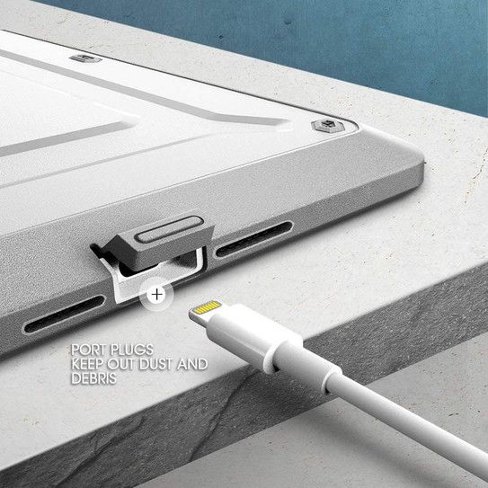 Supcase UB Pro Rugged Case iPad 10.2" 7th/8th/9th Gen with Built-in Screen Protector & Kickstand - White