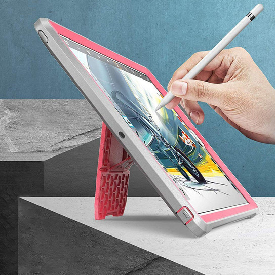 Supcase UB Pro Rugged Case iPad 10.2" 7th/8th/9th Gen with Built-in Screen Protector & Kickstand - Pink