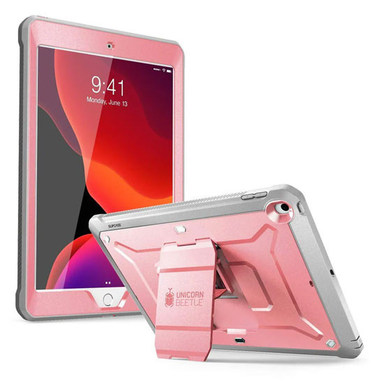 Supcase UB Pro Rugged Case iPad 10.2" 7th/8th/9th Gen with Built-in Screen Protector & Kickstand - Rose Gold