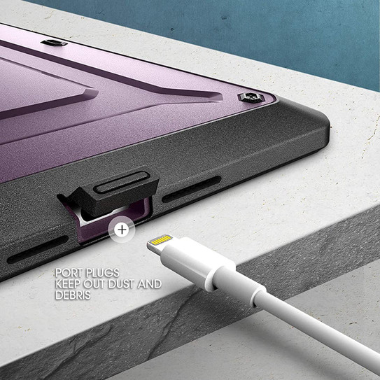 Supcase UB Pro Rugged Case iPad 10.2" 7th/8th/9th Gen with Built-in Screen Protector & Kickstand - Purple