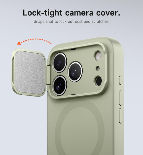 Suritch Flex Armor Case iPhone 17 Pro Max with Camera Cover and Adjustable Kickstand - Green