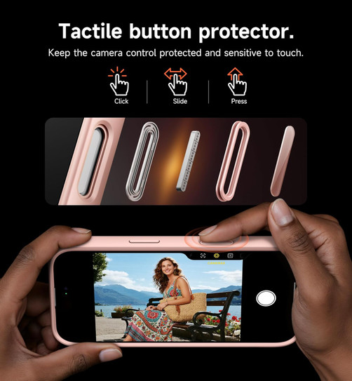 Suritch Flex Armor Case iPhone 17 Pro Max with Camera Cover and Adjustable Kickstand - Pink