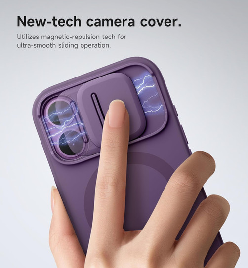 Suritch Flex Armor Case iPhone 17 with Camera Cover and Adjustable Kickstand - Purple