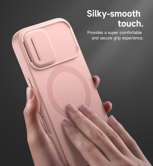 Suritch Flex Armor Case iPhone 17 with Camera Cover and Adjustable Kickstand - Pink