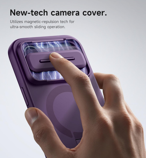 Suritch Flex Armor Case iPhone 17 Air with Camera Cover and Adjustable Kickstand - Purple