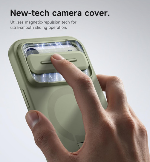 Suritch Flex Armor Case iPhone 17 Air with Camera Cover and Adjustable Kickstand - Green