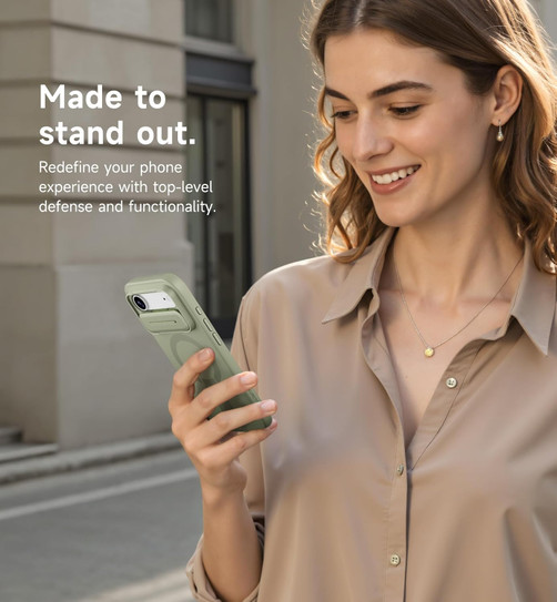 Suritch Flex Armor Case iPhone 17 Air with Camera Cover and Adjustable Kickstand - Green