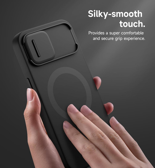 Suritch Flex Armor Case iPhone 17e/16e with Camera Cover and Adjustable Kickstand - Black
