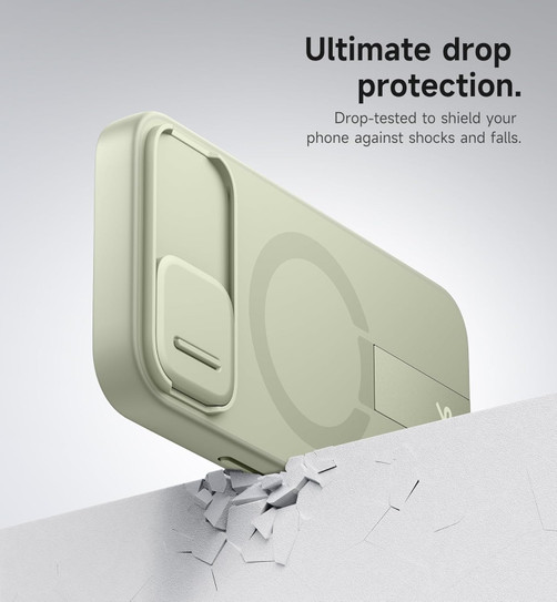Suritch Flex Armor Case iPhone 17e/16e with Camera Cover and Adjustable Kickstand - Green