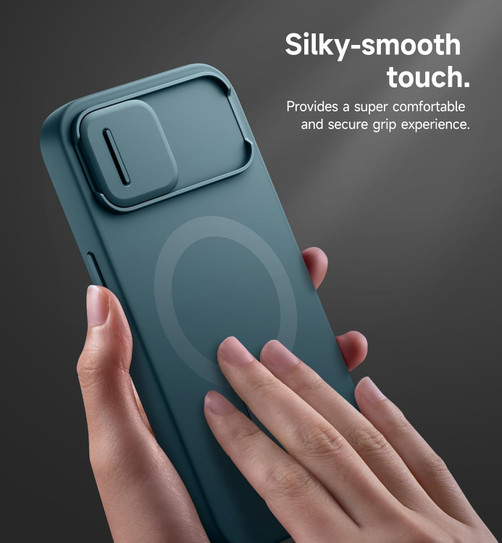 Suritch Flex Armor Case iPhone 17e/16e with Camera Cover and Adjustable Kickstand - Lake Green