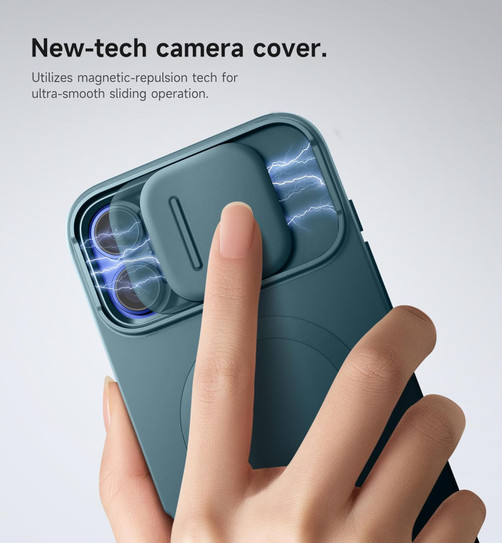 Suritch Flex Armor Case iPhone 16 with Camera Cover and Adjustable Kickstand - Lake Green
