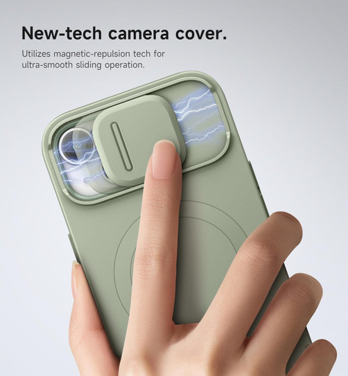 Suritch Flex Armor MagSafe Case iPhone 14/13 with Camera Cover and Adjustable Kickstand - Green