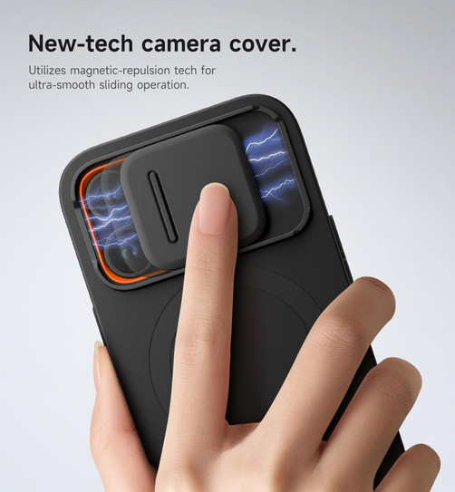 Suritch Flex Armor MagSafe Case iPhone 13 Pro with Camera Cover and Adjustable Kickstand - Black