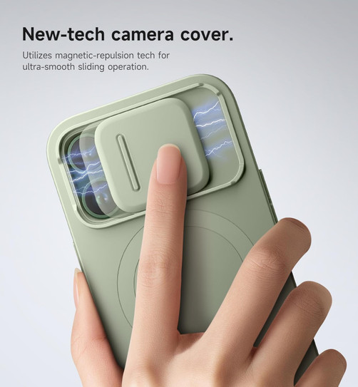 Suritch Flex Armor MagSafe Case iPhone 13 Pro with Camera Cover and Adjustable Kickstand - Green