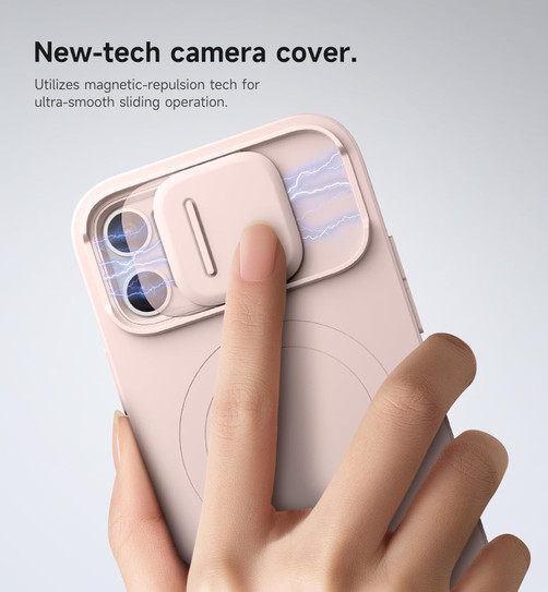 Suritch Flex Armor MagSafe Case iPhone 12/12 Pro with Camera Cover and Adjustable Kickstand - Pink