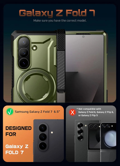 Supcase UB Grip MagSafe Case Samsung Galaxy Z Fold7 - Dark Green