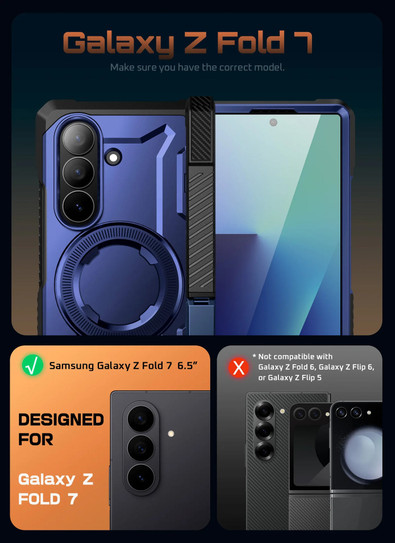 Supcase UB Grip MagSafe Case Samsung Galaxy Z Fold7 - Azure