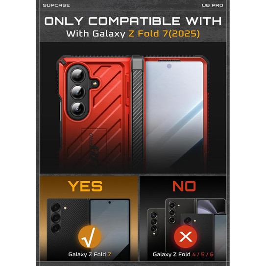 Supcase UB Pro Case Samsung Galaxy Z Fold7 - Metallic Red