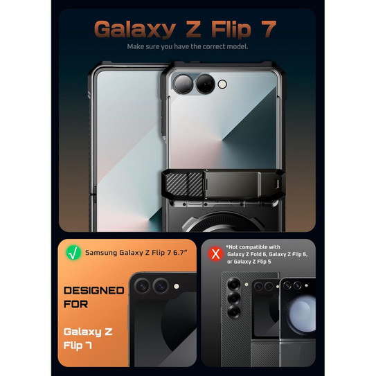 Supcase UB Grip Case Samsung Galaxy Z Flip7 - Black