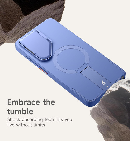 Suritch Flex Armor MagSafe Case Samsung Galaxy S26 Ultra with Camera Cover and Adjustable Metal Kickstand - Starlight Blue